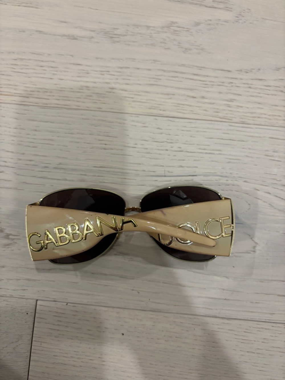 Dolce & Gabbana DG 2014 Shield Sunglasses | Gold & Brown